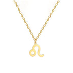 Gold Zodiac Sign Pendant Necklace