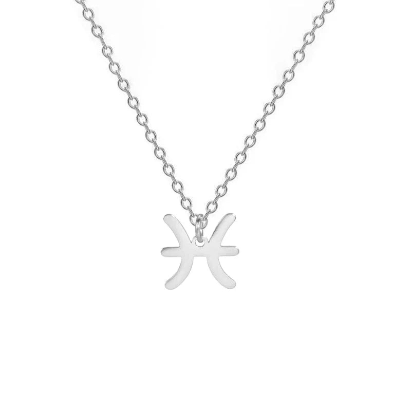 Gold Zodiac Sign Pendant Necklace