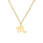 Gold Zodiac Sign Pendant Necklace