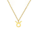 Gold Zodiac Sign Pendant Necklace