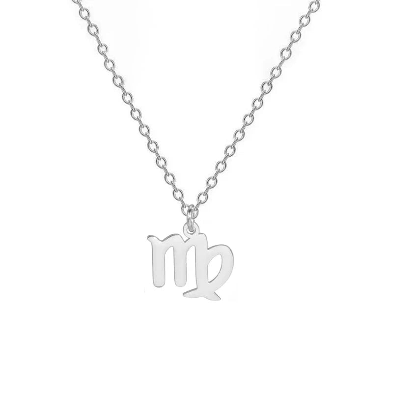 Gold Zodiac Sign Pendant Necklace