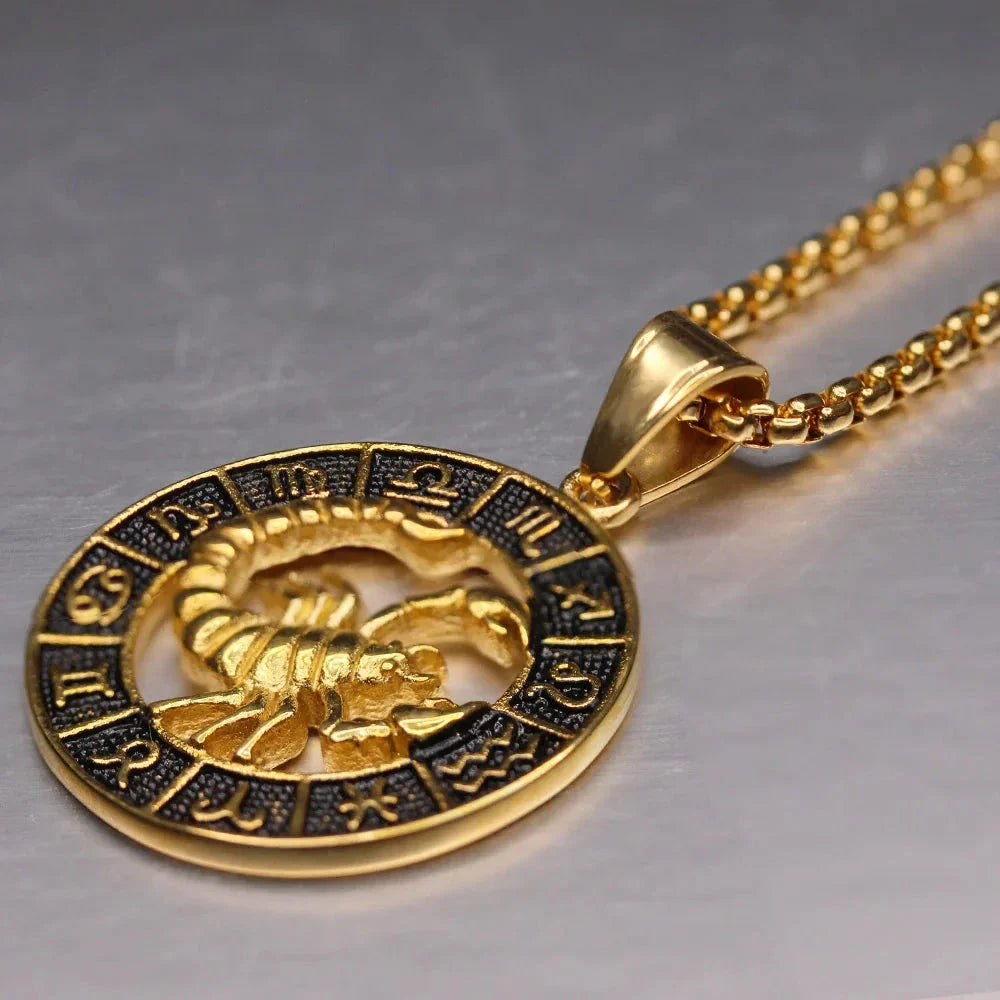 Necklace with Astrological Zodiac Sign Pendant