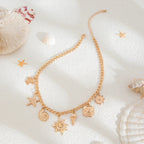Necklace with Sun and Shells Pendant 2