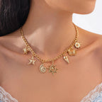 Necklace with Sun and Shells Pendant 2