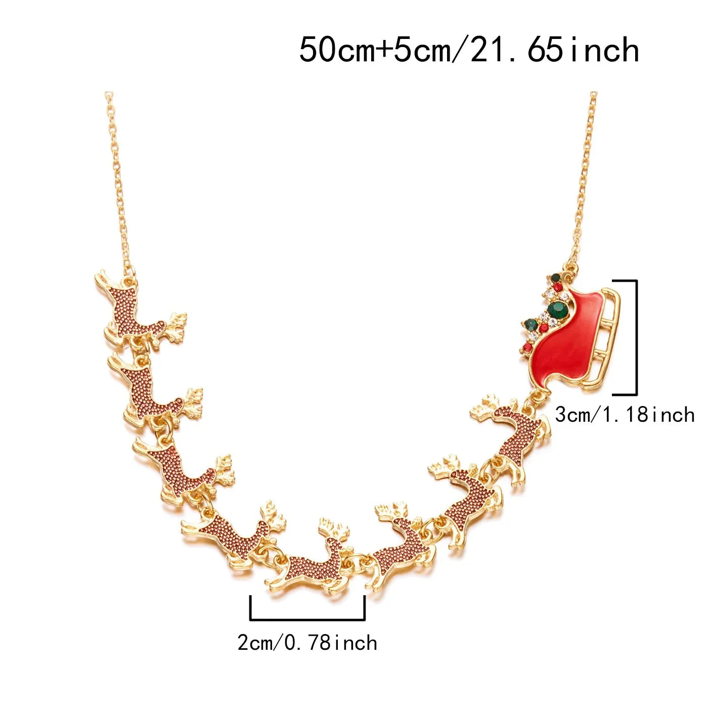 Necklace with Christmas Sleigh Pendant
