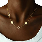 Necklace with 4-Leaf Clover Pendant gold