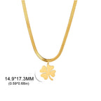 Four-Leaf Clover Good Luck Pendant Necklace