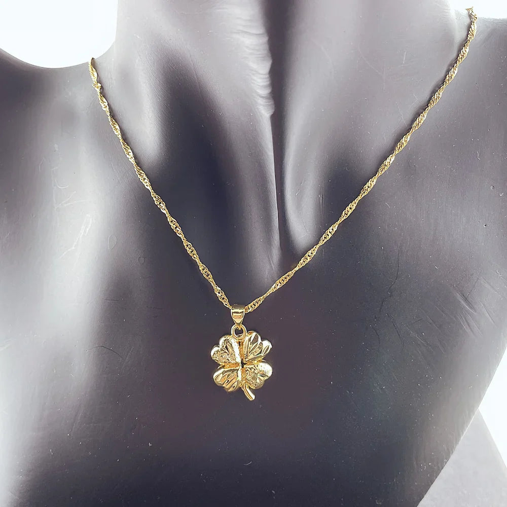 Four-Leaf Clover Pendant Necklace for Women