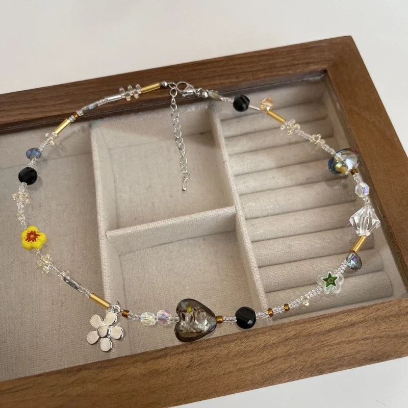 Necklace with Flower Pendants for Women