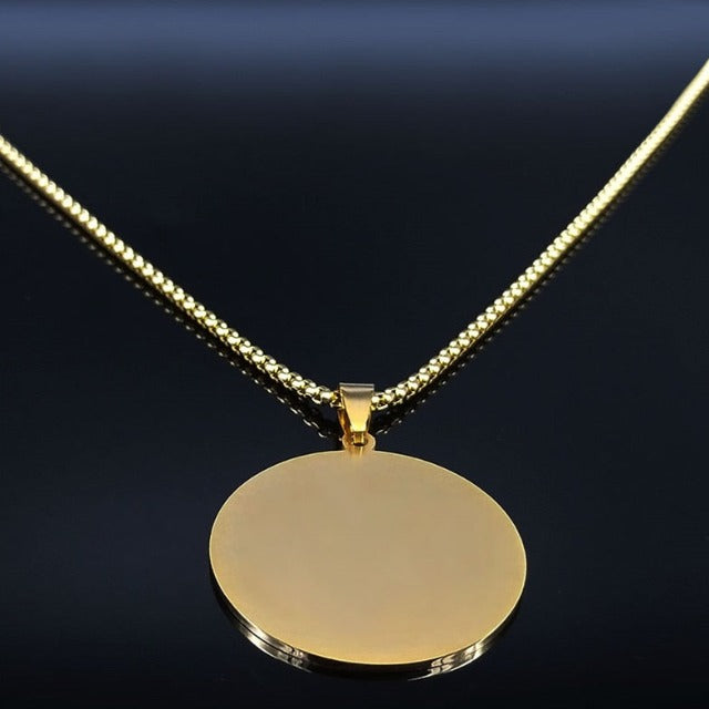 Necklace with Protection Talisman Silver & Gold