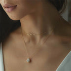 Back Chain Wedding Necklace with Diamonds