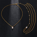 Back Chain Wedding Necklace with Diamonds gold