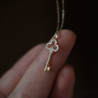 Silver Key Necklace Women's Pendant silver