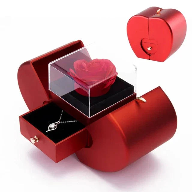 Love Heart Necklace with Surprise Box and Sweet Note