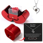 Love Heart Necklace with Surprise Box and Sweet Note