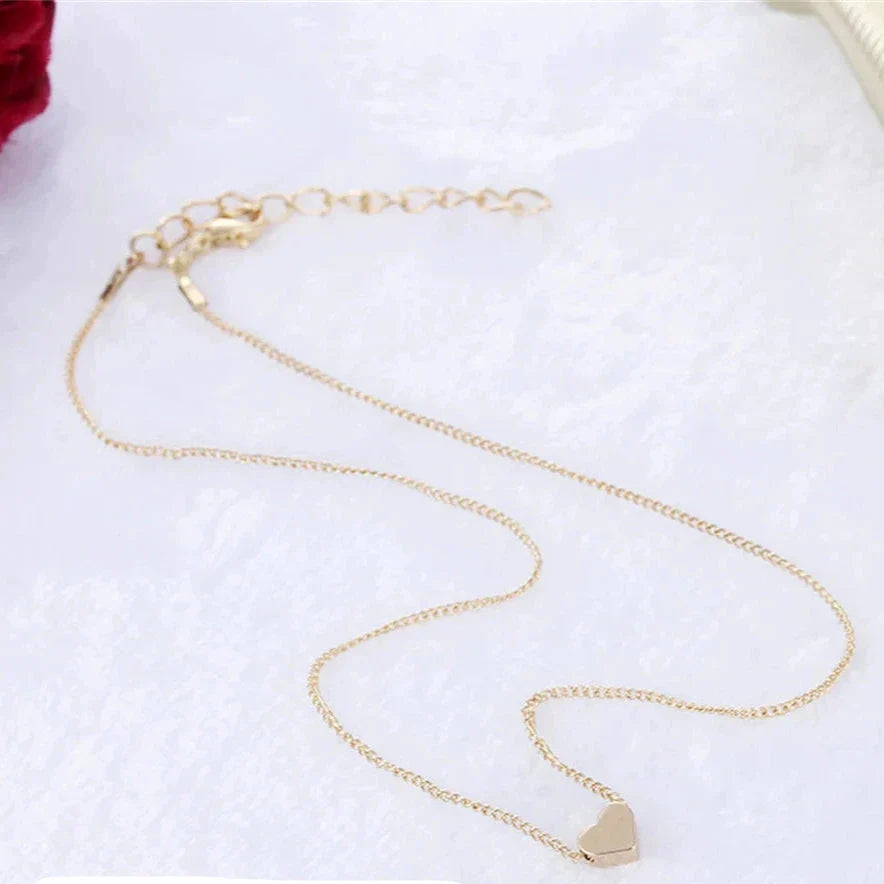 Heart Pendant Necklace for Women Gold