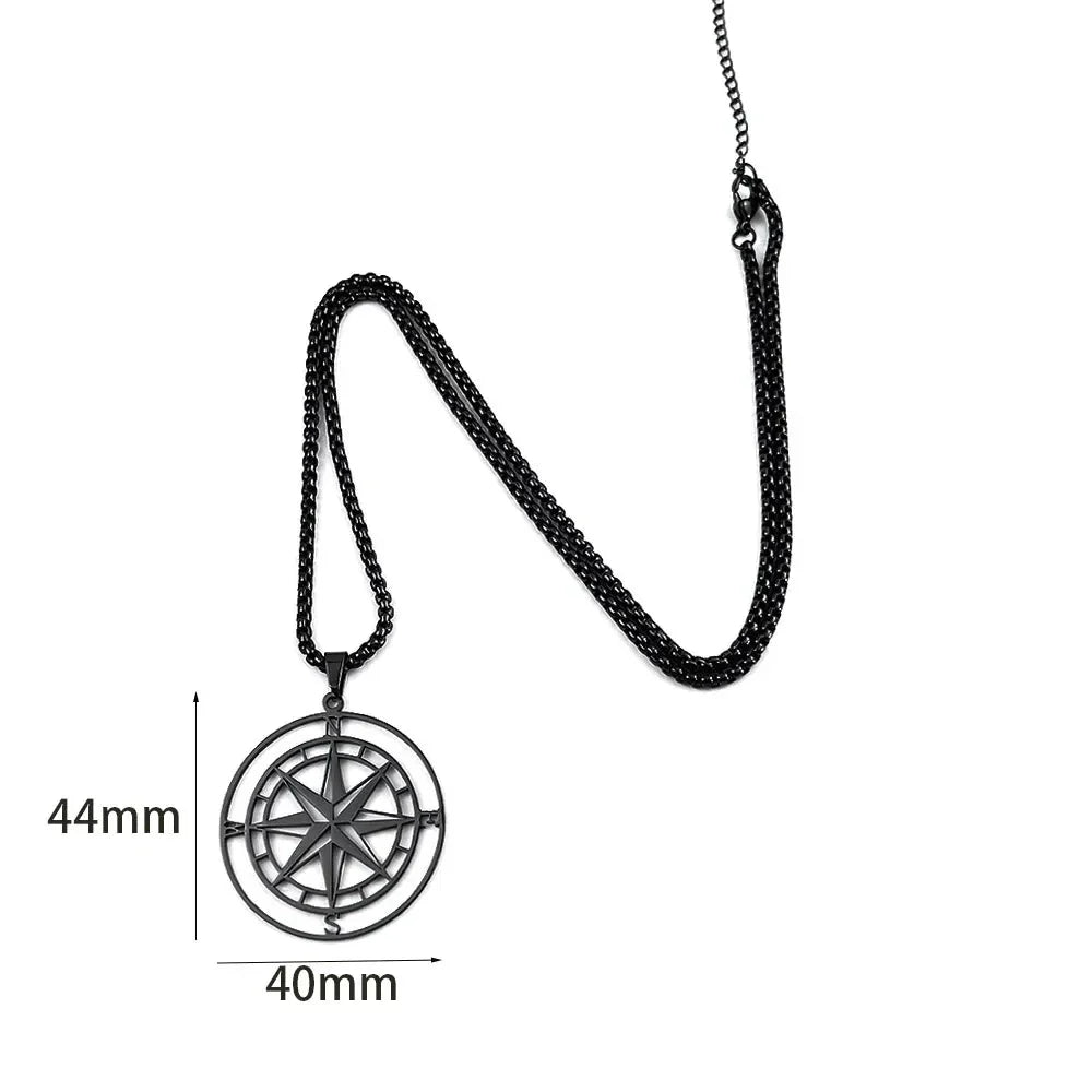 Compass Necklace Compass Pendant Wind Rose Cardinal Points