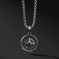 Men's Compass Pendant Necklace Wind Rose