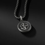 Men's Compass Pendant Necklace Wind Rose