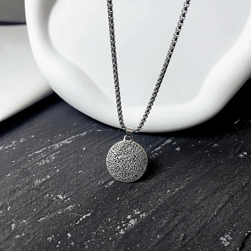 Men's Compass Pendant Necklace Wind Rose