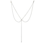 Bohemian Back Necklace for Women silver