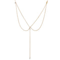 Bohemian Back Necklace for Women gold