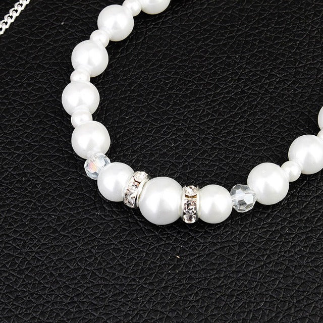 Back Necklace Wedding with Pearls for Women