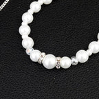 Back Necklace Wedding with Pearls for Women