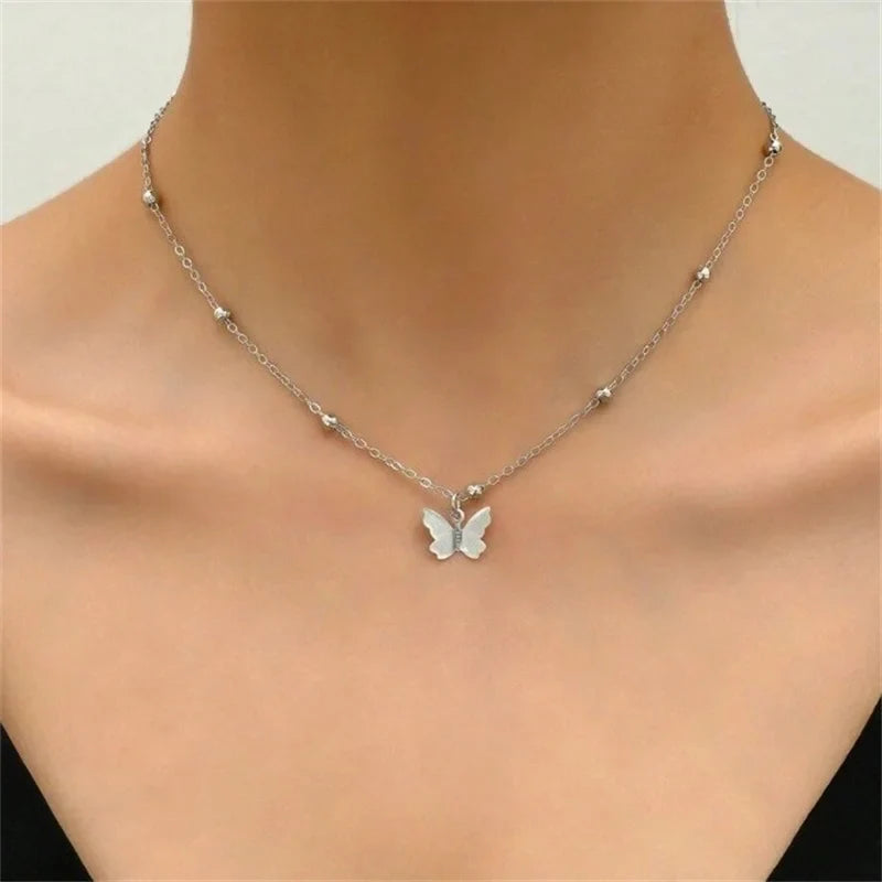Butterfly back necklace - women’s back chain 