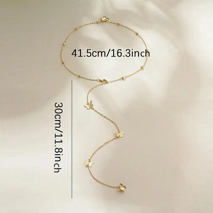 Butterfly back necklace - women’s back chain