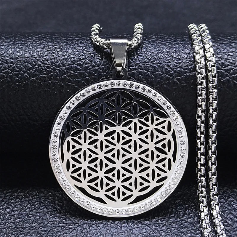 Flower of Life Necklace Silver Pendant