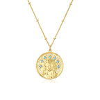 Virgin Mary Necklace Christian Pendant gold