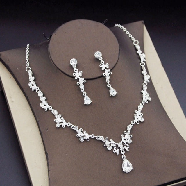 Wedding Necklace Diamonds Silver