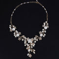Wedding Necklace Gold Flowers