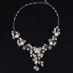 Wedding Necklace Gold Flowers