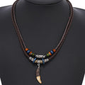 Double Necklace with Shark Tooth Pendant