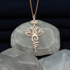 Lotus Radiance Necklace rose gold