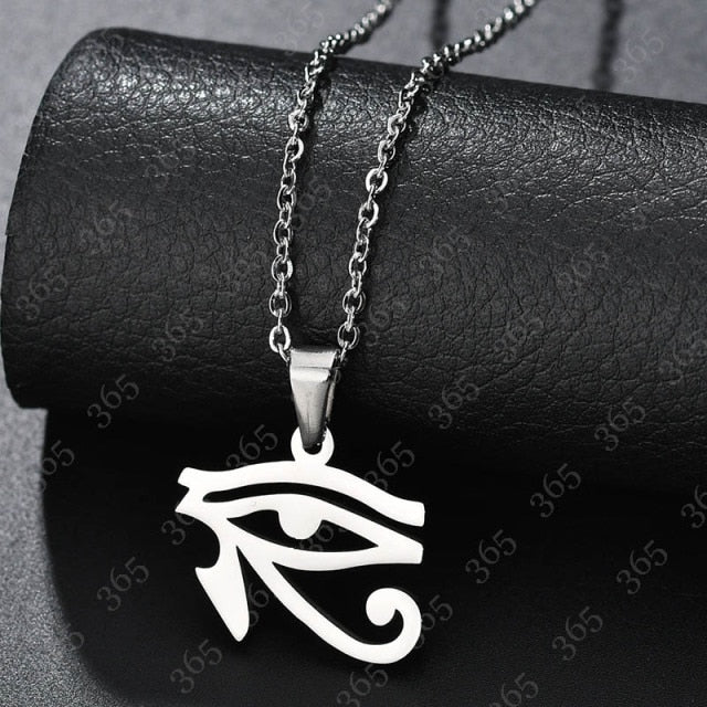 Egyptian Necklace Eye of Udjat Horus silver