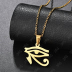 Egyptian Necklace Eye of Udjat Horus gold