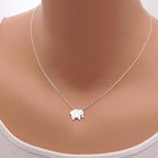 Origami Elephant Necklace silver