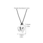 Cord Necklace with Heart Pendant