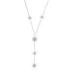 Y necklace - star neckline chain for women silver