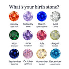 Necklace and pendant with small round birthstone