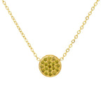 Necklace and pendant with small round birthstone August