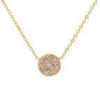 Necklace and pendant with small round birthstone February