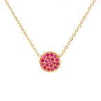 Necklace and pendant with small round birthstone July