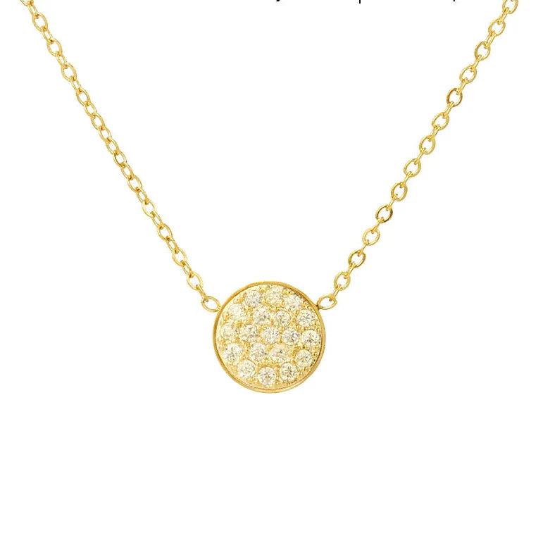 Necklace and pendant with small round birthstone November