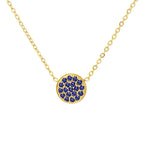 Necklace and pendant with small round birthstone September