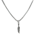Silver Feather Necklace and Pendant