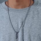 Silver Feather Necklace and Pendant